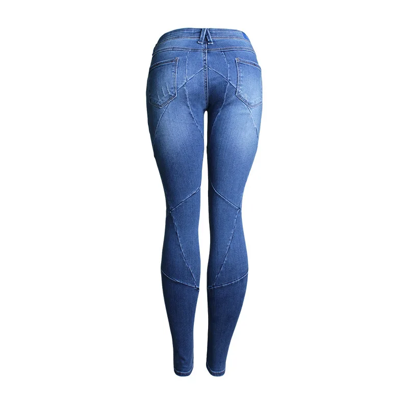 Woman jeans Slim spring Autumn jeans Mid waist Crease Pencil pants Skinny jeans Woman AM053