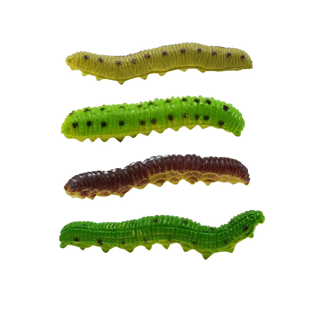 12PCS Pretend Play Toy Simulation Caterpillar Model Educational Simulation Anti-stress Toy Tricking Game drop shipping 30S629