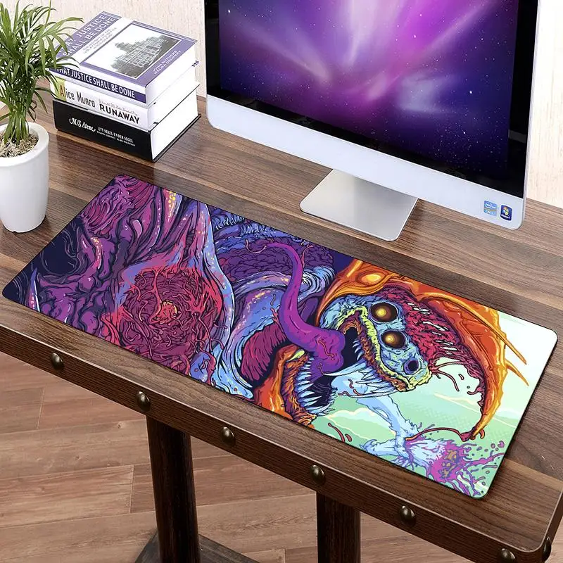 

Large Gaming Mouse Pad Locking Edge CSGO Mice Keyboard Desk Protector Rubber Mat Gamer Anti-slip Mousepad XL For Dota 2 80x30cm