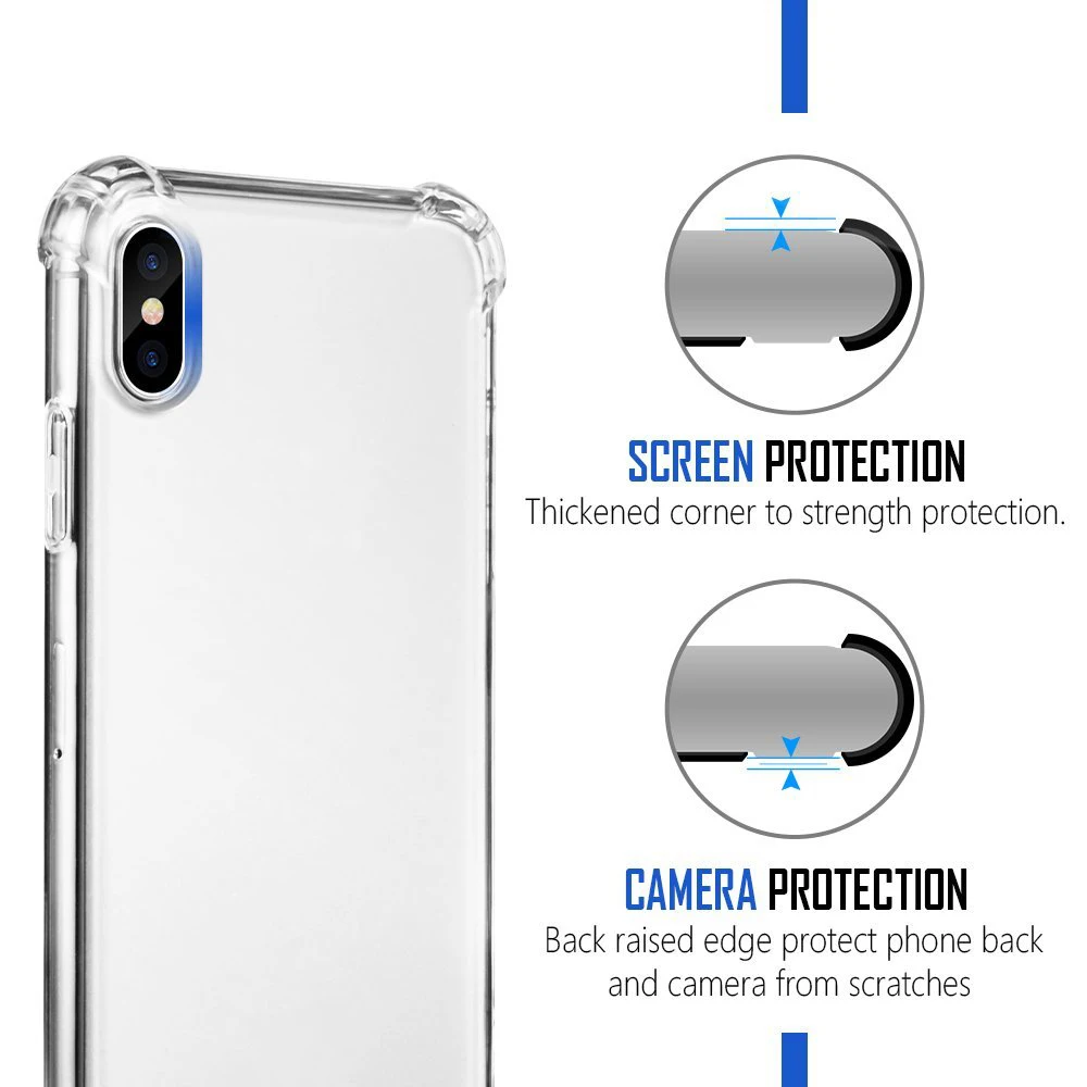 For iPhone X Case TPU Slim Protective Shockproof Cases Cover for Apple iPhone 10 8 (1)