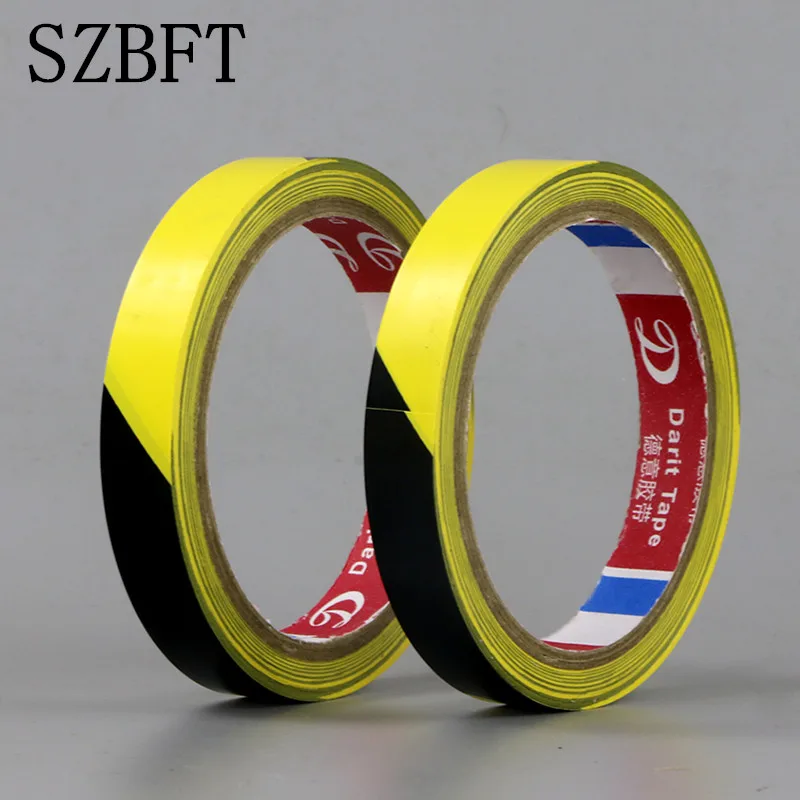 

Black and yellow floor tapes warning mark tape marking line separation isolation tape wear-resistant PVC single-sided adhesive