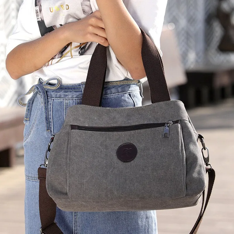 borgogna Delle Donna F Hobos Spalla Borsoni Il Signore Femminile Bolsas grigio Solido Donne A Dell'annata Tela 411 blu cachi Di Sacchetto Crossbody Nero Del Pacchetto Singolo Borse ppxrF
