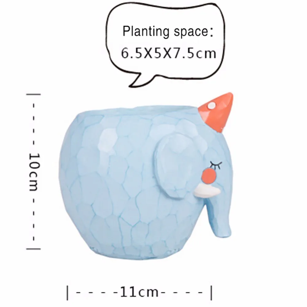 Цветочный горшок, горшок для растений, животных, горшок для растений, настольная мебель, Декор для дома и офиса, спящий КИТ, крокодил, слон