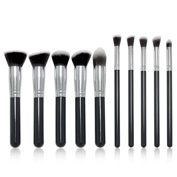

10pcs Makeup Brush Set Make Up Brush Kit Foundation Highlighter Brush Cosmetic Tool for Powder Liquid Cream Eyeshadow Concealer