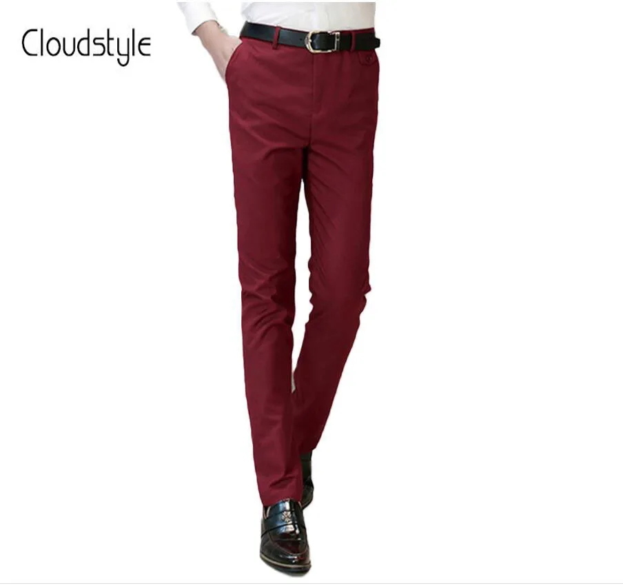 Cloudstyle 2018 New Arrival Fashion Brand Red Pants Men Plus Size S 5XL Male Suit Pants Formal