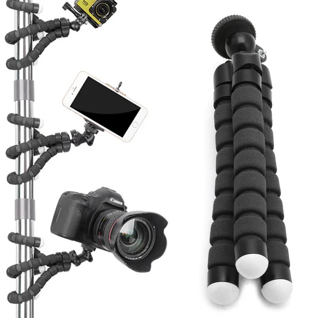 Suporte de tripé flexível para câmera, suporte monopé de monopé para câmera gopro, acessórios para fotos, 1 conjunto