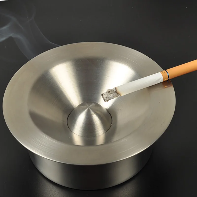 Soot Cylinder Windproof Home Ash Tray Cinzeiro Cigar Ashtray Metal
