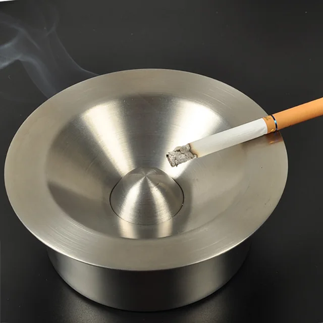 Soot Cylinder Windproof Home Ash Tray Cinzeiro Cigar Ashtray Metal