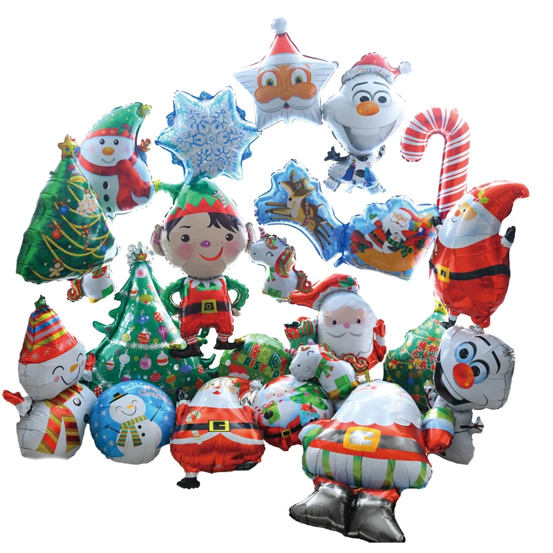 

Merry Christmas Decoration Santa Claus Ballons Happy New Year Large Foil Balloons Inflatable Helium Globos Xmas Party Supplies