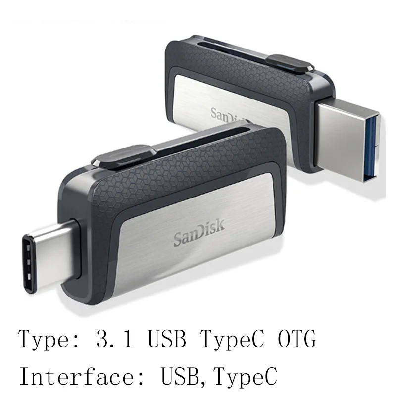 USB флеш-накопитель sandisk type C OTG 64, 128 ГБ, флешка 128 ГБ, 64 ГБ, 32 ГБ, 256 ГБ, флеш-накопитель 3,1, USB флешка, диск на ключ, память для телефона - Цвет: SDDDC2