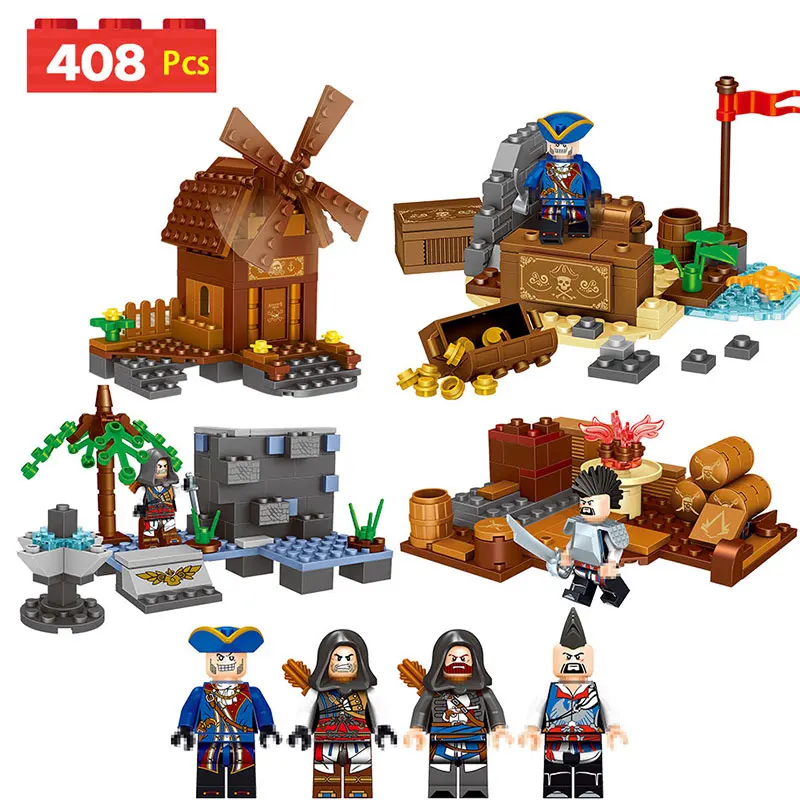 

New Technic Pirates Of The Caribbean Brick Bounty Pirate Ship Compatible LegoINGLYS Building Blocks Christmas Gifts for kids