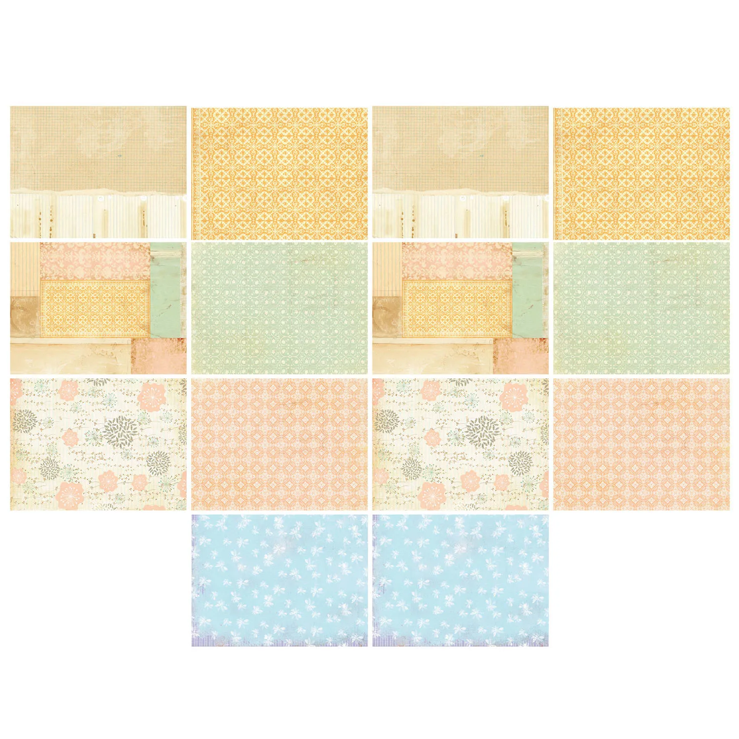 Style C 14 листов прекрасная односторонняя печать фоновая Бумага для DIY фото альбом Скрапбукинг планировщик карты подарок для украшения коробок - Цвет: Style C