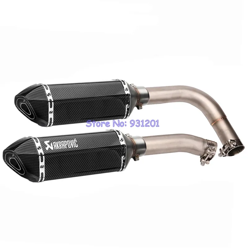 

R1 Exhaust System Akrapovic Exhaust Muffler Tail Pipe Escape Moto Motorcycle Middle Pipe Slip On for Yamaha R1 YZF-R1 2009-2014