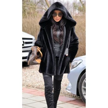 TOPFUR 2019 Luxury Black Mink Fur Fashion Mink Fur Jacket Casual Solid Mink Fur Coat Women New Mink Plus Size Full Pelt Long mink keer серый 5xl