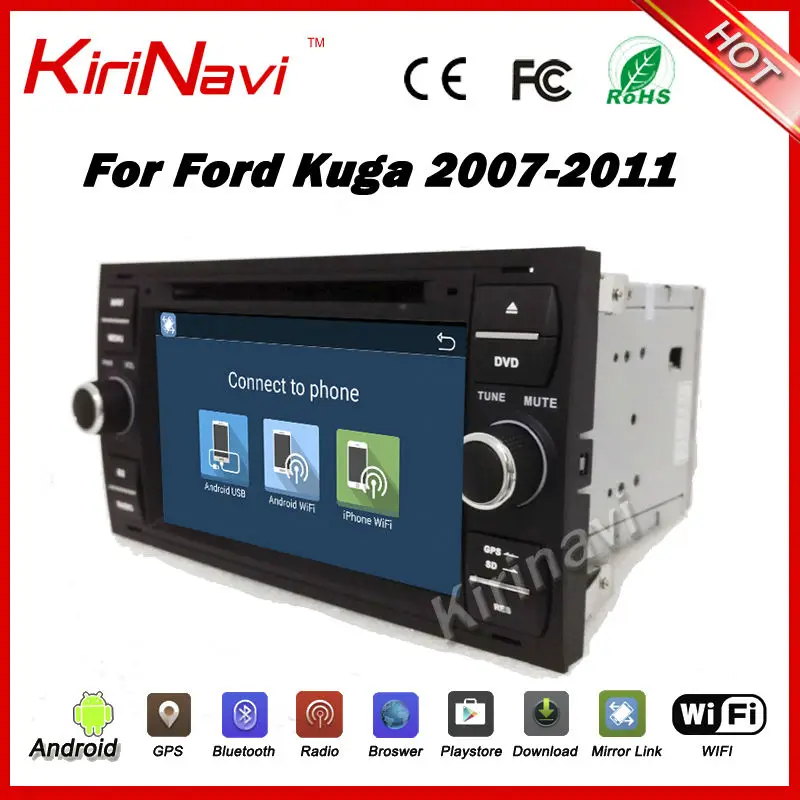 Sale KiriNavi Android 7.1 car stereo dvd player for ford kuga car radio 2008 2009 2010 2011 navigation multimedia WIFI 3G Playstore 5