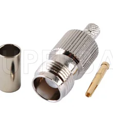 Superbat 10 шт. TNC обжимной разъем Женский РЧ Разъем для коаксиального кабеля LMR195 RG58 RG400 RG142 для косички кабеля