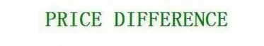 

Product ,Sample , PRICE DIFFERENCE, shipping cost...