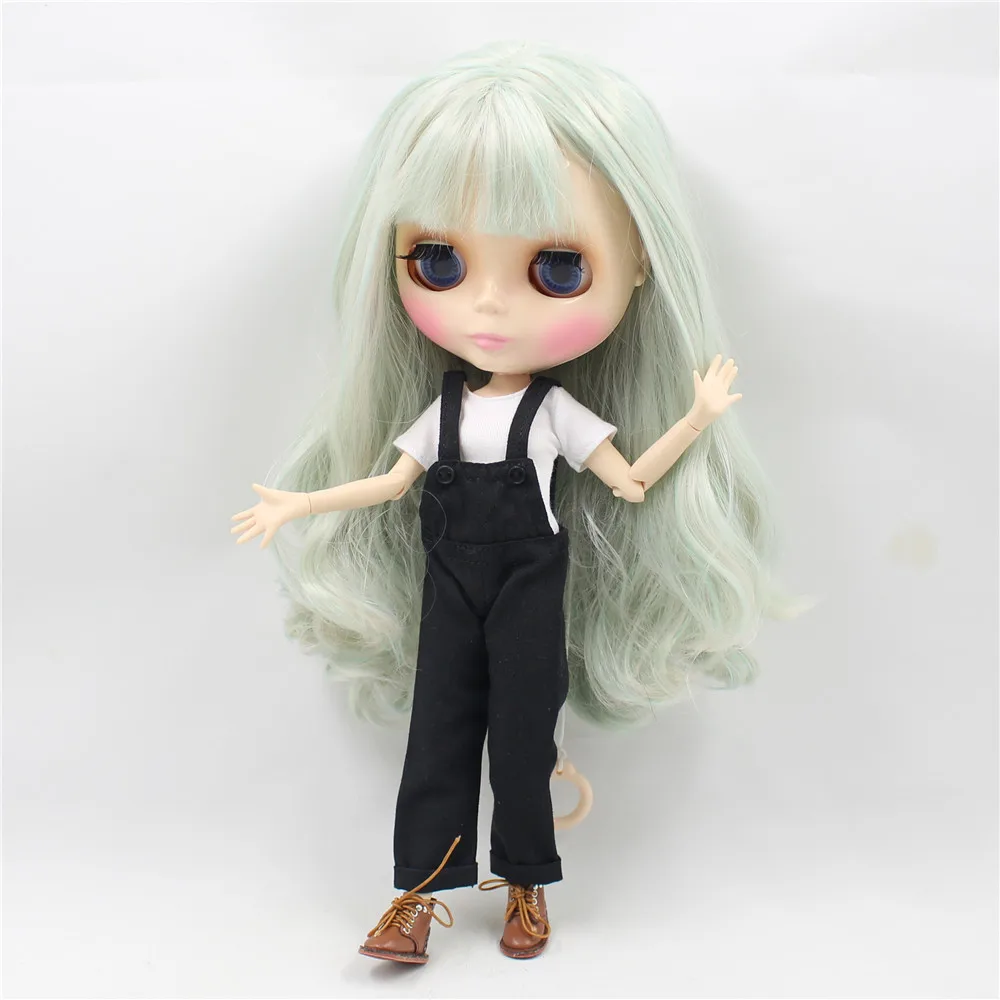 Blyth doll icy licca черный комбинезон белая рубашка Одежда для куклы