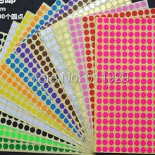 Оптовых партий dia.8mm красочный круглый чистый лист бумаги, наклейки, 3900 шт. в одной партии подарок Этикетка для упаковки/ценник/сделай себе сам розовый стикер