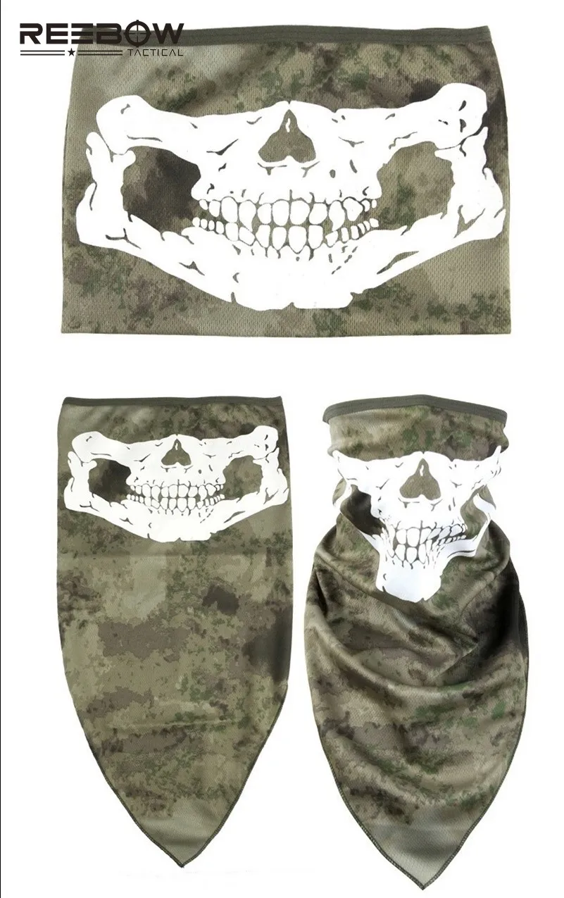 Военная Униформа череп тактический маска призрак Серебристые Светоотражающие армии Пейнтбол Спорт на открытом воздухе Велосипедный Спорт мотоциклетные скафф оголовье Маски для век