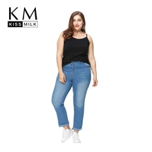 Kissmilk Plus Size New Fashion Women Big Size Denim Style Big Size Hole Casual Skinny Pants 3XL 4XL 5XL 6XL цена Kissmilk Plus Size New Fashion Women Big Size Denim Style Big Size Hole Casual Skinny Pants 3XL 4XL 5XL 6XL цены онлайн