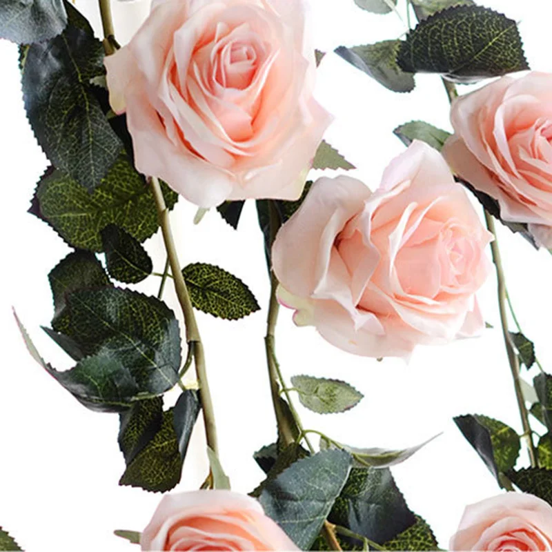 Поддельные розы лоза искусственный цветок висячие розы дом гостиница офис Свадебная вечеринка сад ремесло искусство Декор Лидер продаж