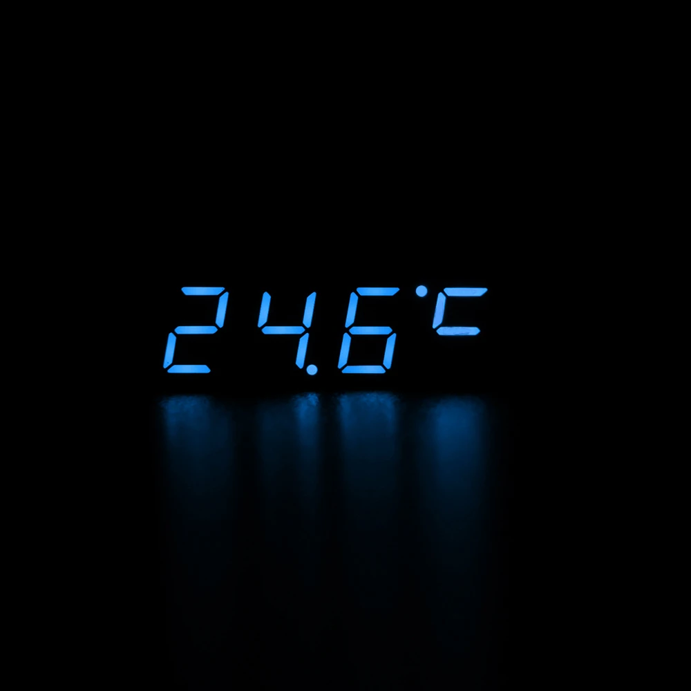 AOZBZ Car Electric Clock Digital Timer Temperature Clock Thermometer Voltmeter Digital Clock Green Blue Red LED Display AOZBZ Car Electric Clock Digital Timer Temperature Clock Thermometer Voltmeter Digital Clock Green Blue Red LED Display