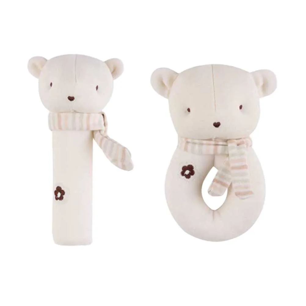 2 шт. Детские игрушка медведь в форме развивающий, образовательный животных мягкий аксессуар Pinch куклы ручной погремушка для кроватки для