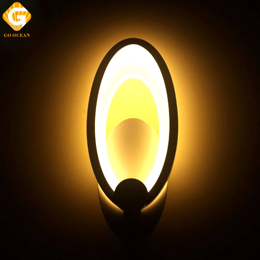 GO OCEAN Wall Lamps Bed Room Lights 9W 18W White Modern Bathroom Lights LED Sconce Wall Lamps Bedside Indoor Lighting (4)
