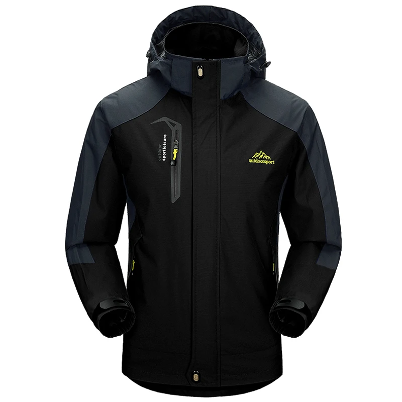 Повседневная мужская куртка, дышащая ветровка, куртки для мужчин, для улицы, треккинга, альпинизма, анти-УФ, водонепроницаемое, ветрозащитное пальто с капюшоном, 5XL