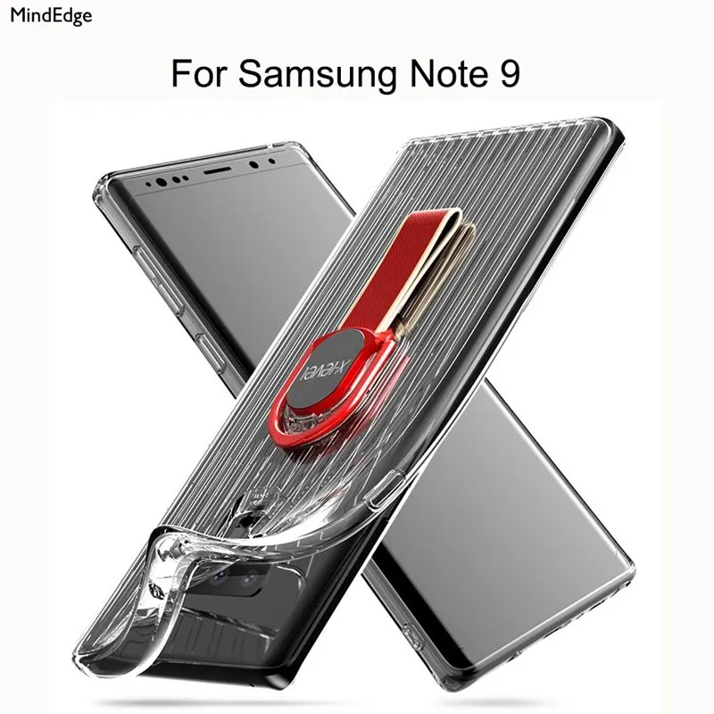 Ultra Thin Slim Magnetic Stand Soft Back Cover Case for Samsung Galaxy Note 9 Case Transparent Clear Silicone Luxury Shockproof