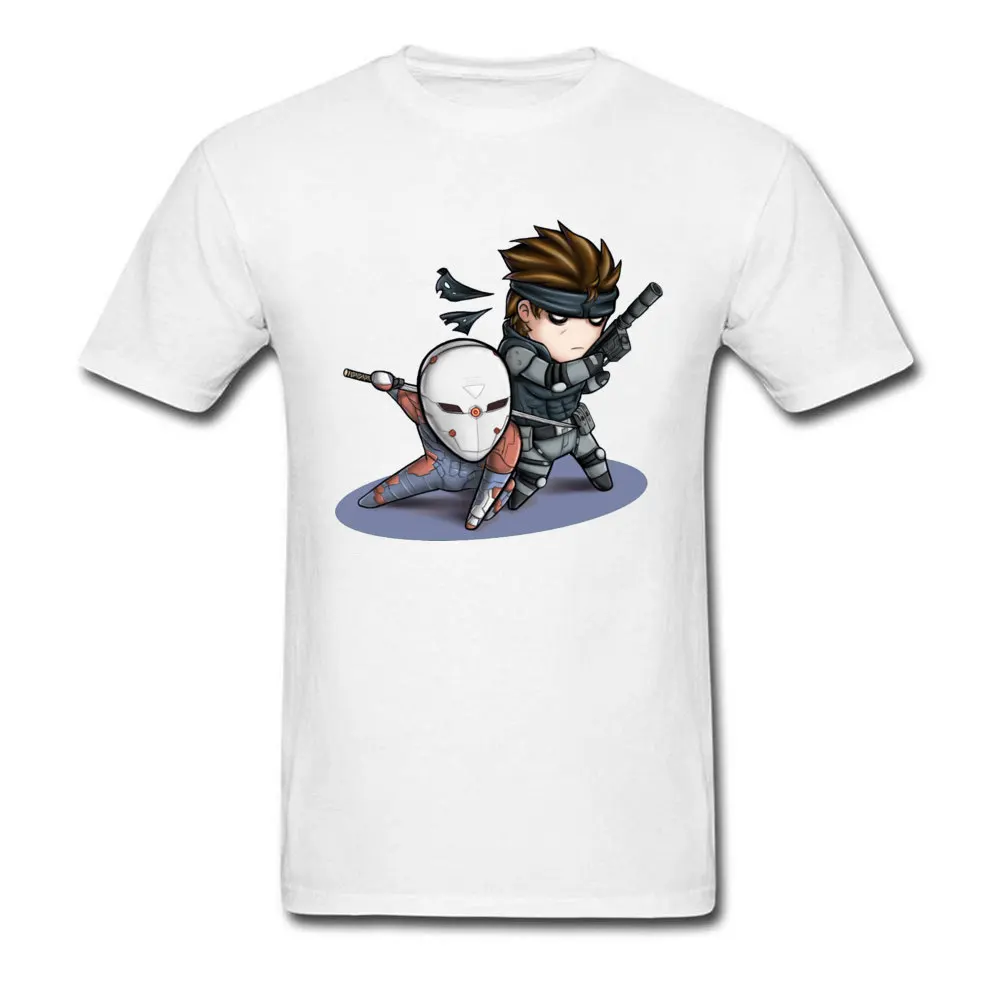 MGS1 Fox and Snake 23408 Coupons Men Top T-shirts Round Collar Short Sleeve 100% Cotton Tops Shirts Normal Tops Tees MGS1 Fox and Snake 23408 white