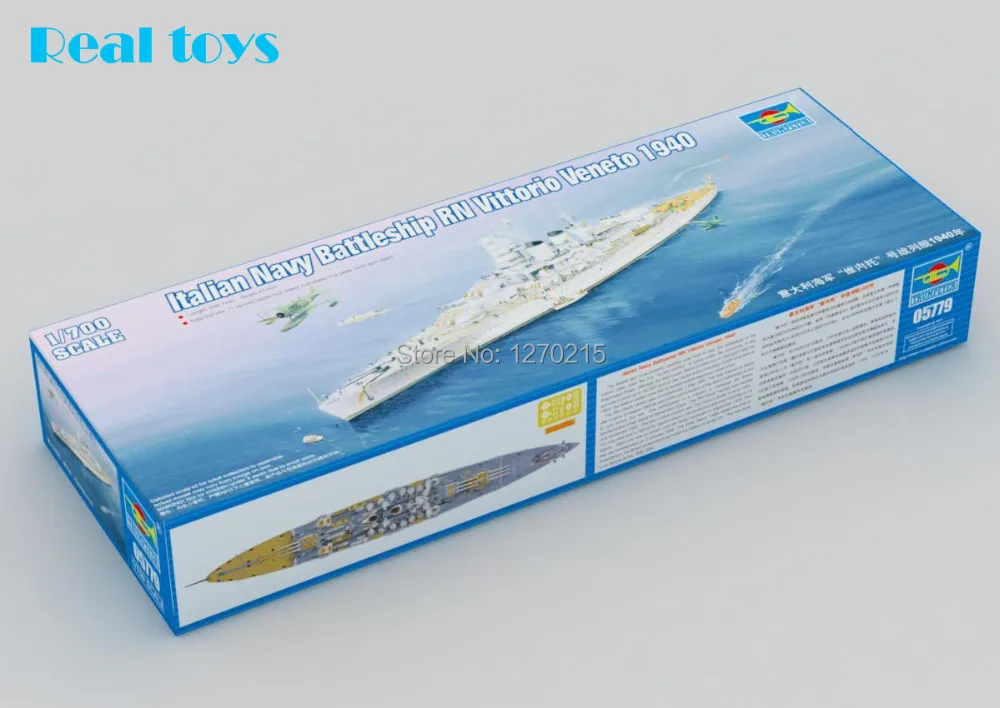 Пластиковая модель Trumpeter 05779 1/700 военно-морской линкор RN Vittorio шпонито 1940 | Игрушки