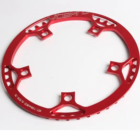 45T red chainring Litepro, коленчатая цепь, 130 BCD, складной велосипед, одна скорость, BMX, бензопила, AL7075, 170 мм, Кривошип, 130bcd, зуб, 45 T, 47 T, 53 T, 56 T, 58T - Цвет: 45T red chainring