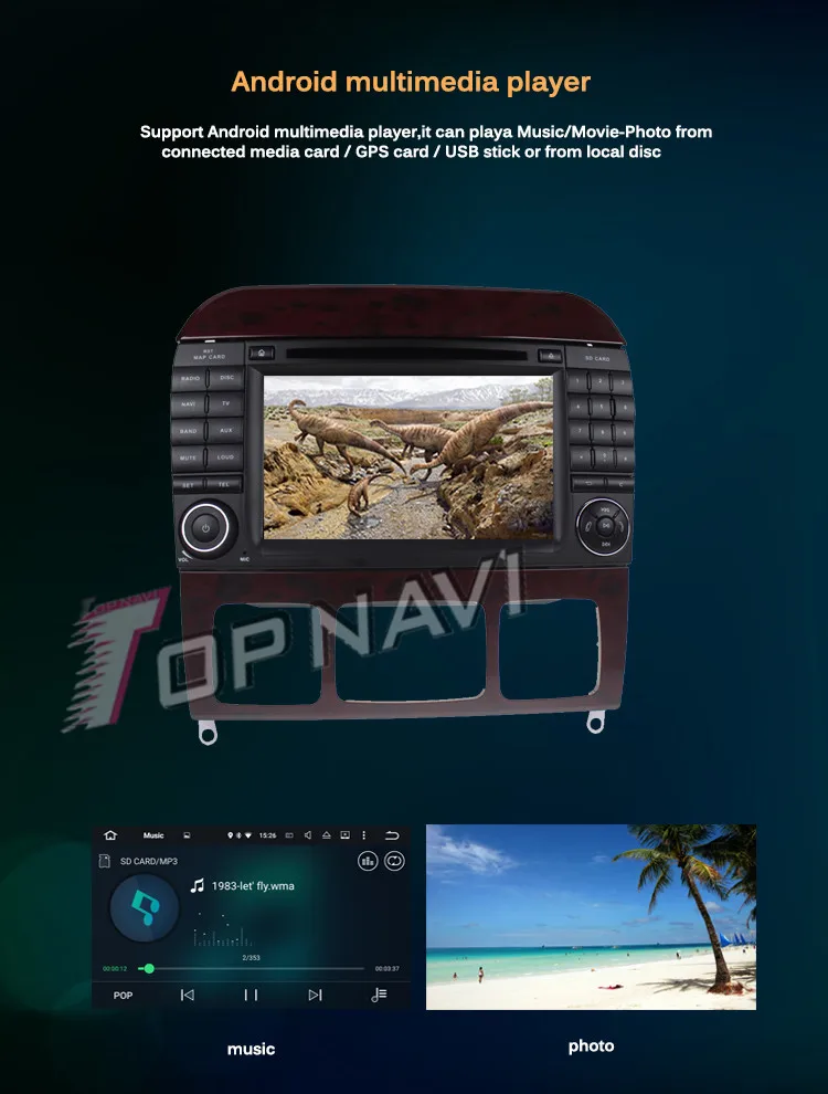 Cheap Topnavi Android 7.1 Car DVD Player Radio for Benz S Series R-W251/R280/R300/R320/R350/R500(2006-) Stereo GPS Naviagtion 2G+16GB 29