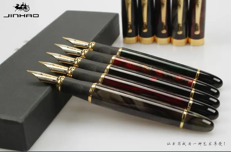 JINHAO X450 металлическая перьевая ручка без коробки для карандашей Роскошные школьные офисные канцелярские принадлежности Роскошные милые ручки для письма подарок