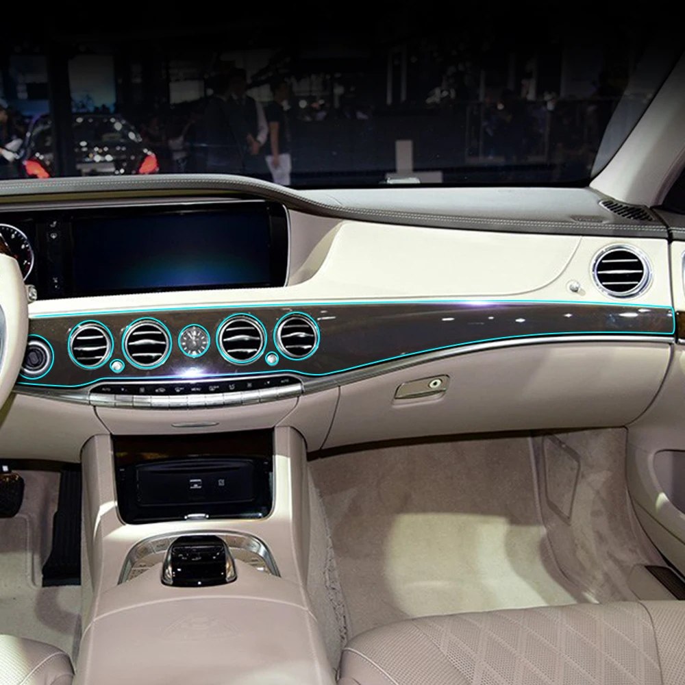 

Car Interior Invisible Protective Film Center Control Console Gear Panel Sticker for Mercedes Benz S class w222 Maybach s500