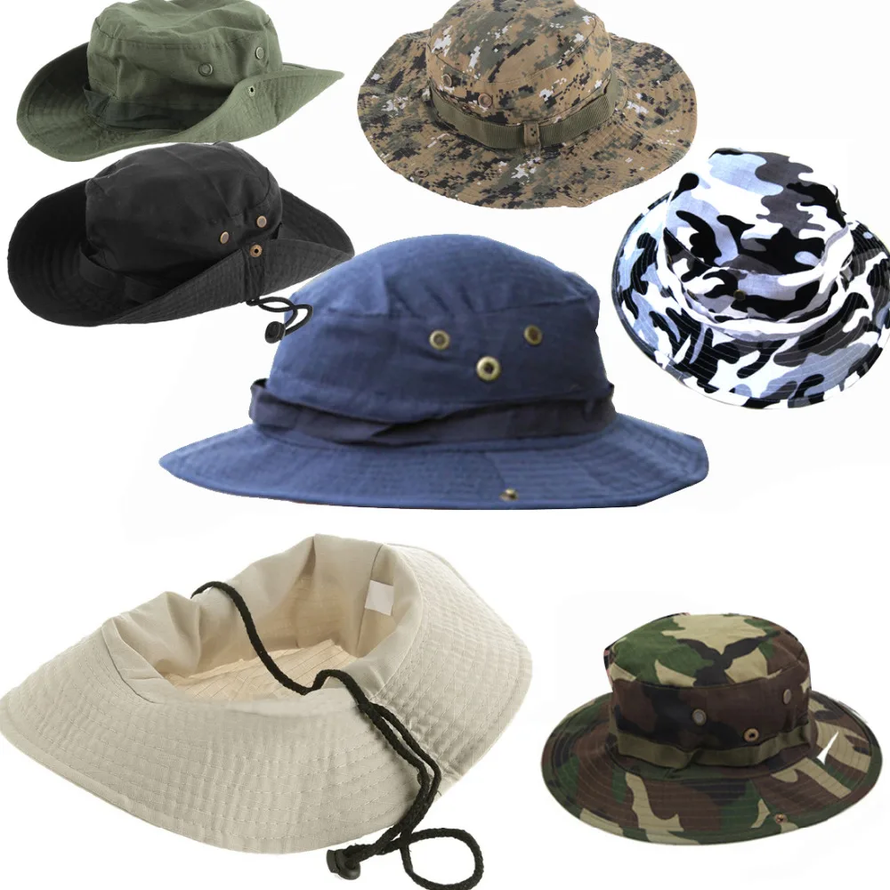 New Military Army Bucket Boonie Cap Hat Fishing Hiking Camping ...