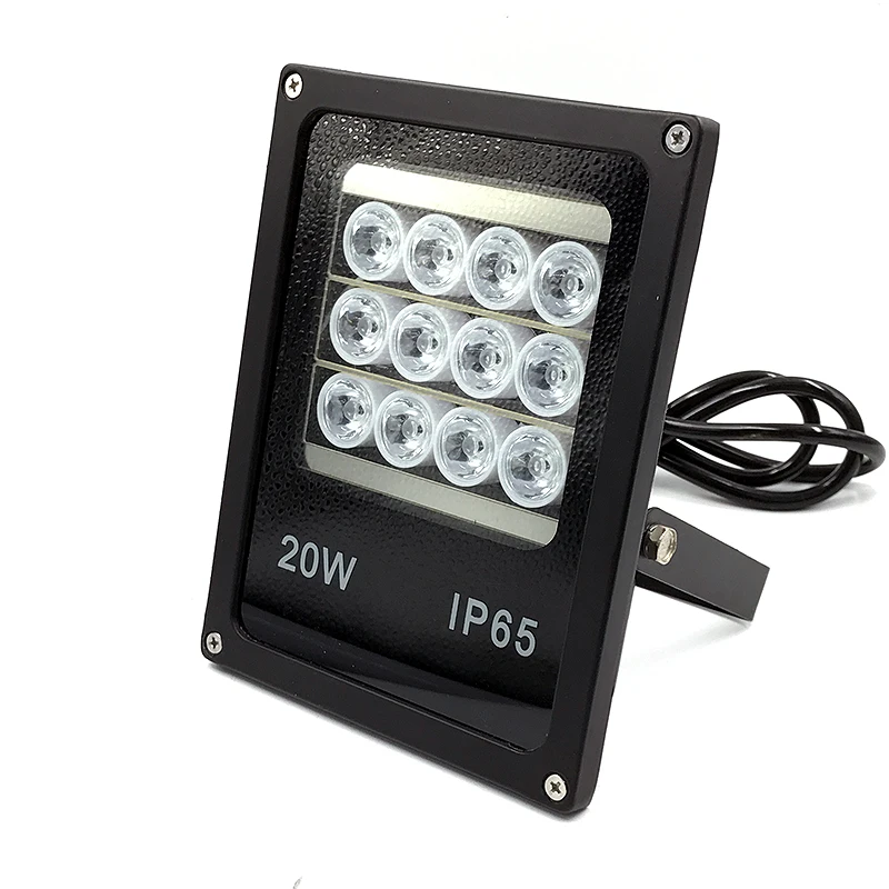 12 шт. светодиодный 60 м cctv высокая мощность светодиодный потолочный светильник лампа IP66 белый светодиодный свет осветитель для cctv камеры безопасности системы Ночное видение SI-B12IR