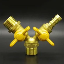 12 мм шлангов х 1/" BSP наружная резьба х 1/2" BSP наружная резьба латунный запорный шаровой клапан для топливного газа