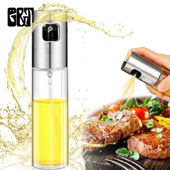 

Stainless Steel Olive Oil Sprayer Refillable Spray Empty Bottles Vinegar Mist Water Pump Gravy Boats Grill BBQ Sprayer Kitchen