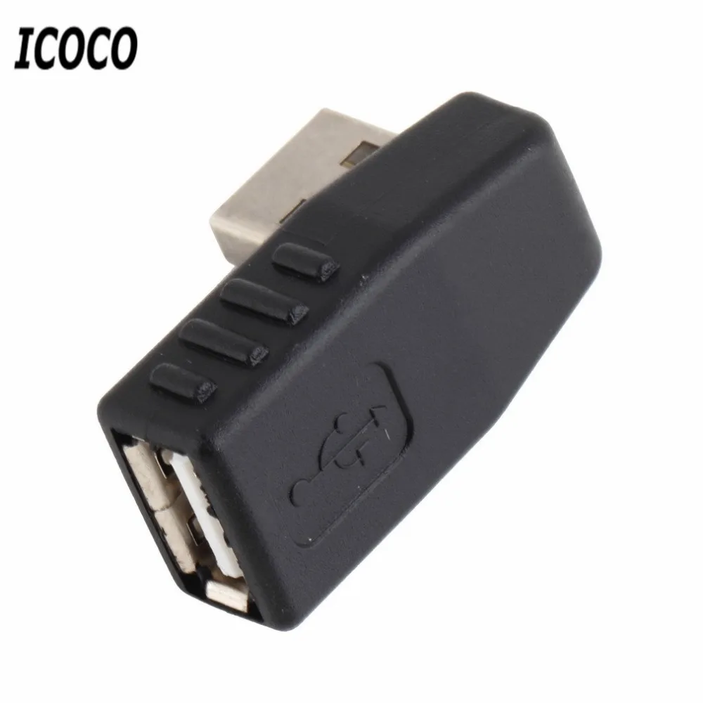 

1Pcs Left Angle 90 Degree USB 2.0 A Male Female Adapter Extension Connecter for Laptop