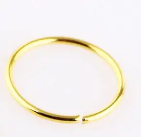 3 шт медицинская титановая сталь простые кольца в нос пирсинг для пупка поддельные перегородки кольцо Daith спиральные пирсинг орбитальные Украшения для тела - Окраска металла: 3pc 10mm gold