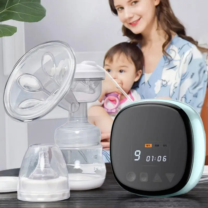 

Electric Breast Pump Intelligent Automatic Baby Breast Feeding Milk Extractor Accessories USB Charging withLED Display