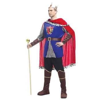 

5pcs/set King Costumes Prince Cosplay Men Halloween Costumes For Fancy Dance Party Masquerade Performance Suits Costume