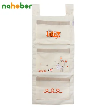 

Baby Cot Bed Hanging Storage Bag Newborn Crib Organizer Cotton Toy Diaper Pocket For Crib Bedding Set Accessories in Stock