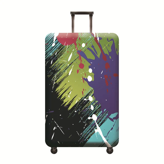 Цветной рисунок 3D узор чехол для чемодана Эластичный Защитный чехол Чехол на колесиках пылезащитный чехол для 18-32 дюймов аксессуары для путешествий - Цвет: H-Luggage cover