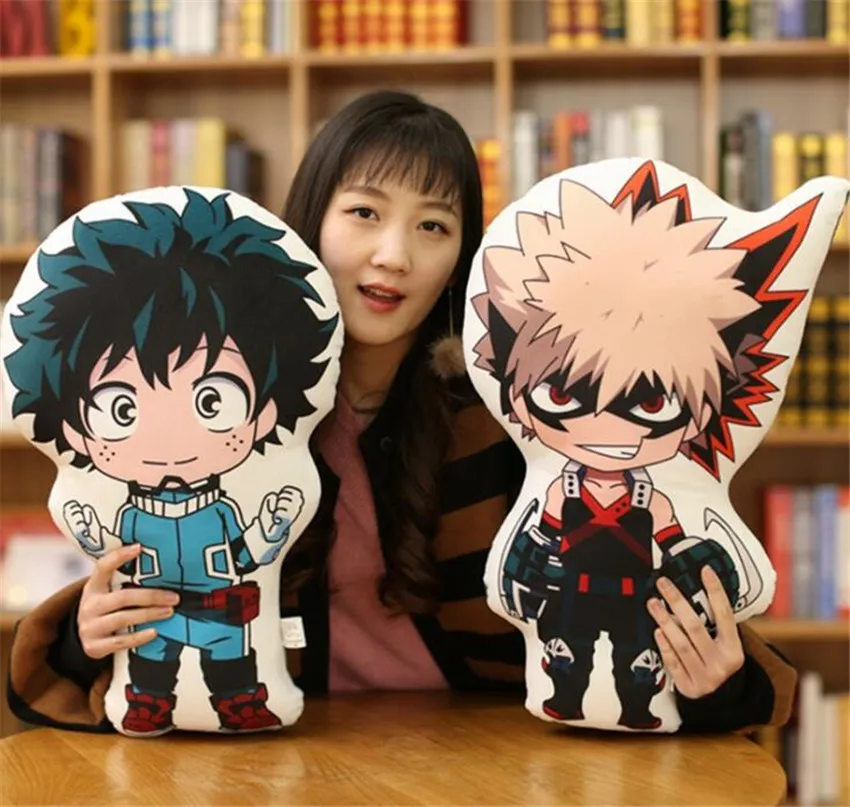 

48cm Anime Exhibition Cute Toys My Hero Academia Dolls Plush Soft Pillow Toy Birthday Gifts Stuffed Brinquedos Collection New