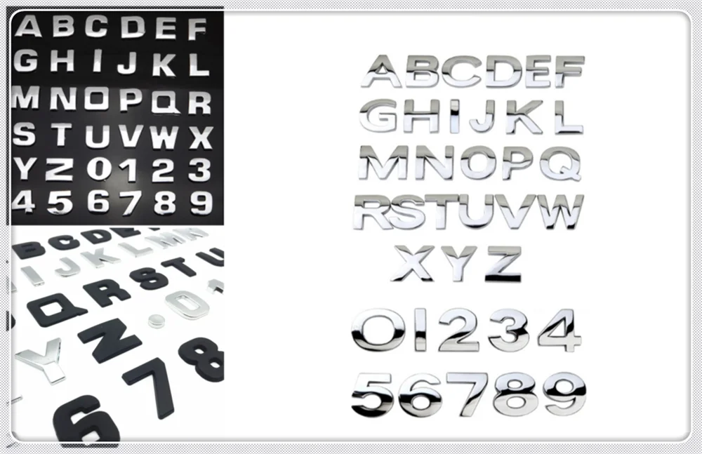 Car accessories 3D metal digital sticker letter auto decoration for Subaru VIZIV-2 Hybrid Exiga Tribeca G4e B9 R1 Pleo Baja | Автомобили и