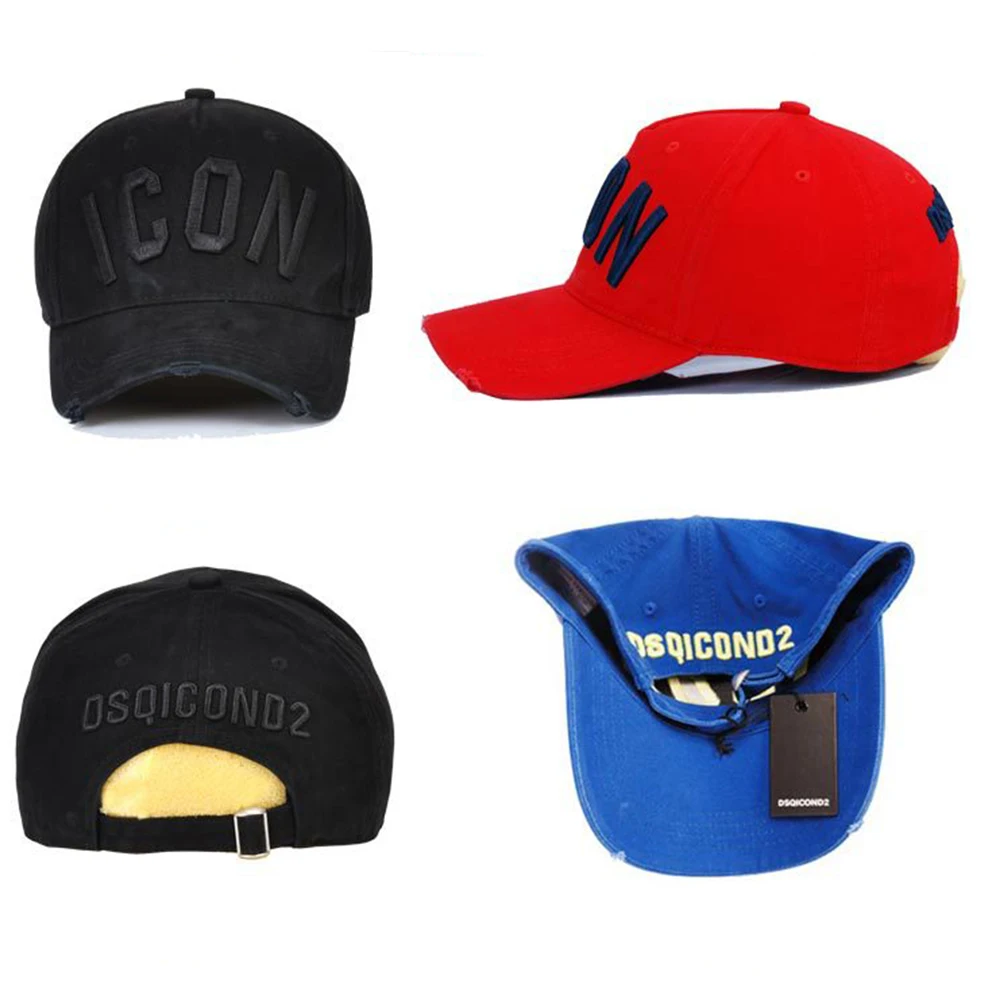 DSQICOND2 عارضة العلامة التجارية قبعة البايسبول سناب باك للنساء الرجال 2018 أيقونة الصلبة إلكتروني Snapback قبعات DSQ الصيف العظام Gorras Casquette